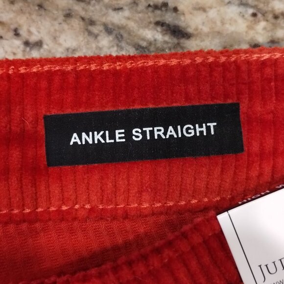 Judy Blue High Waist Ankle Straight Orange Corduroy Pants Size 13/31 . - Picture 11 of 11